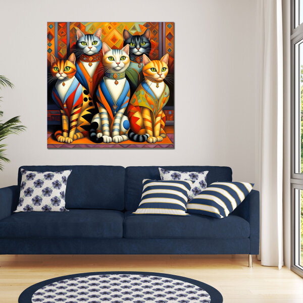 Luxus Cats - Wandbild Wunderland bei 123ART