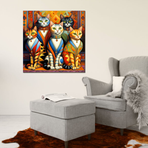 Luxus Cats - Wandbild Wunderland bei 123ART