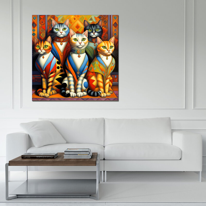 Luxus Cats - Wandbild Wunderland bei 123ART