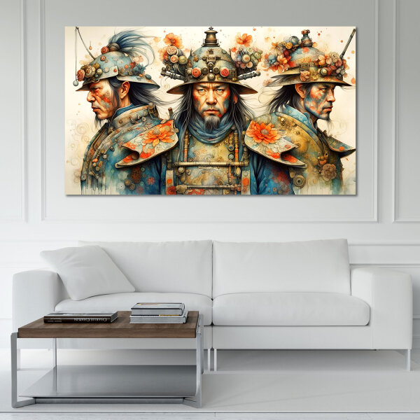 Samurai Power - Kunstvolle Wandgestaltung Inspirierende Elemente für Ihr Zuhause