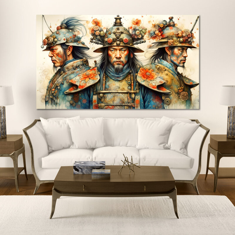 Samurai Power - Kunstvolle Wandgestaltung Inspirierende Elemente für Ihr Zuhause