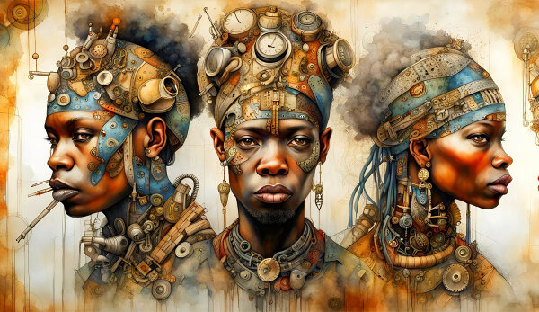 African Woman - Kunstvolle Wandbilde: Ausdrucksstarke...