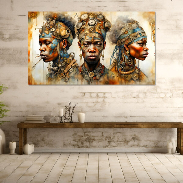 African Woman - Kunstvolle Wandbilde: Ausdrucksstarke...