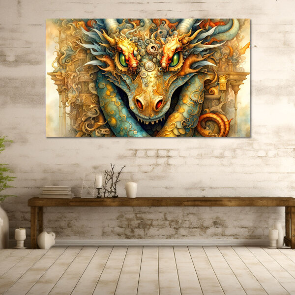 Smokey Dragon - Kunstvolle Wandbilder: Ausdrucksstarke...