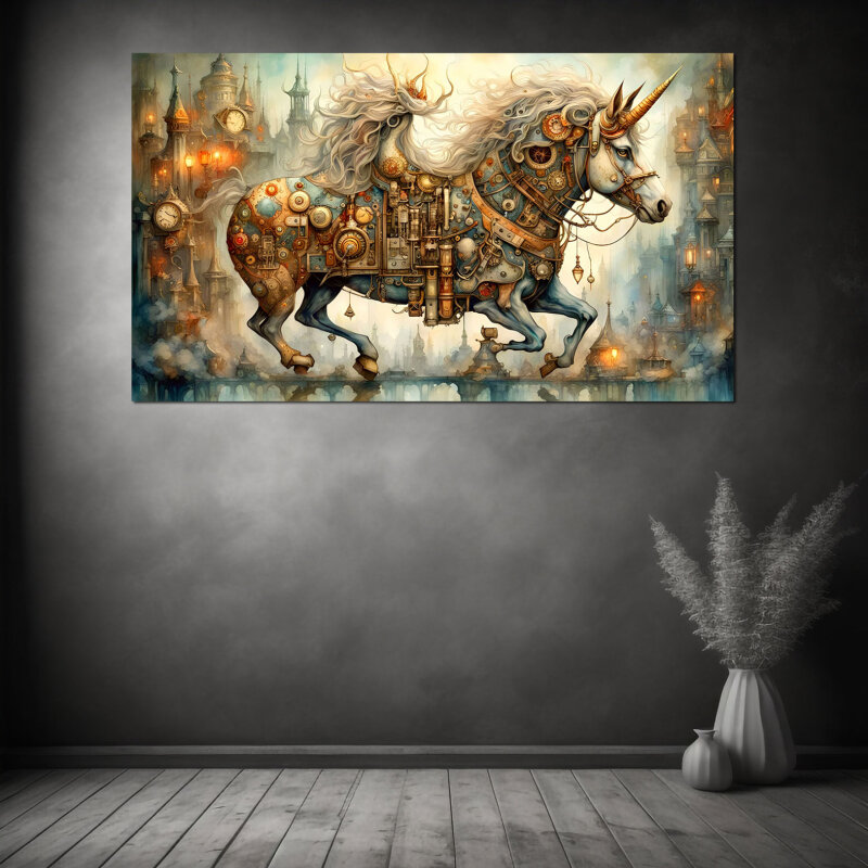 Steampunk Horse - Kunstvolle Wandbilder: Ein Blickfang mit positiver Wirkung