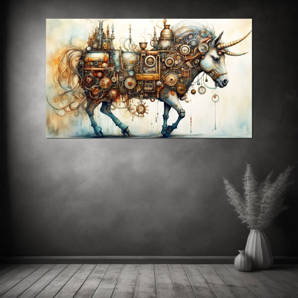 Steampunk Fury - Kreative Wandgestaltung: Positive Vibes für Ihr Zuhause