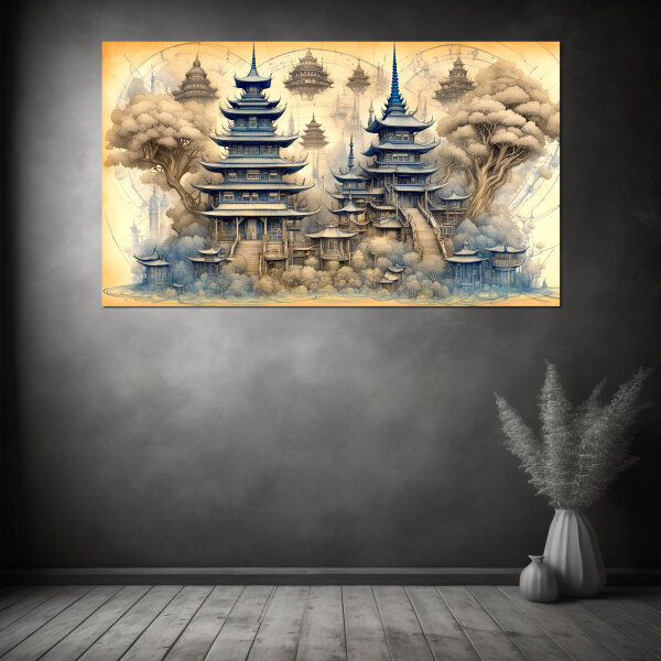 China Pagode - Fantastische Kunstwerke: Inspirierende Meisterwerke für Ihre Wände