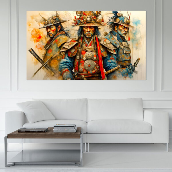 Samurai Power - Kunstvolle Wandbilder: Ausdrucksstarke...