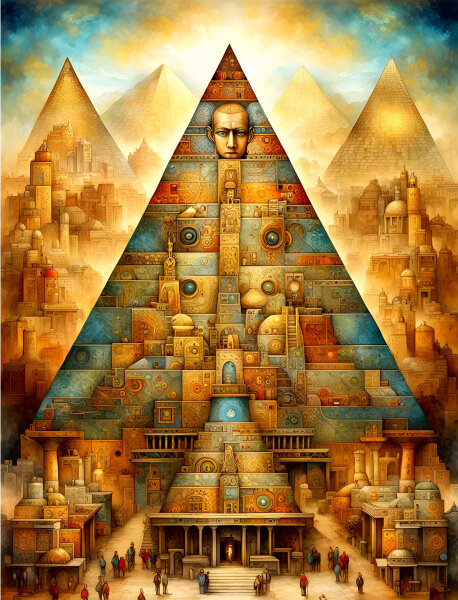 Pyramid Power - Wunderschönes Wandbild von 123ART – Ein genialer Blickfang