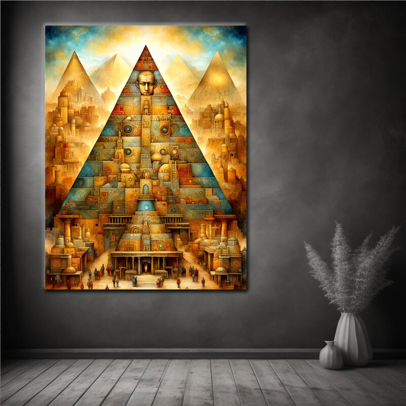 Pyramid Power - Wunderschönes Wandbild von 123ART – Ein genialer Blickfang