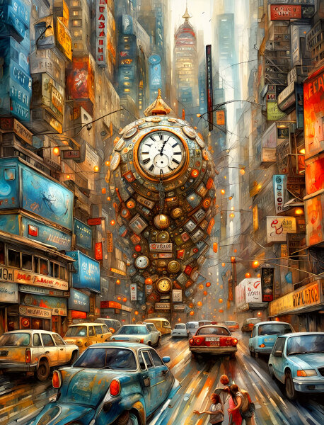 City Steampunk 2075 - 123ART Wandbilder – Geil,...