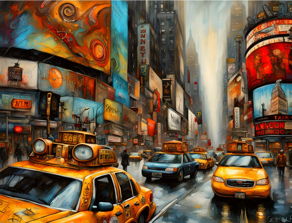 New York Taxi - Einzigartige Wanddekoration: Individuelle...