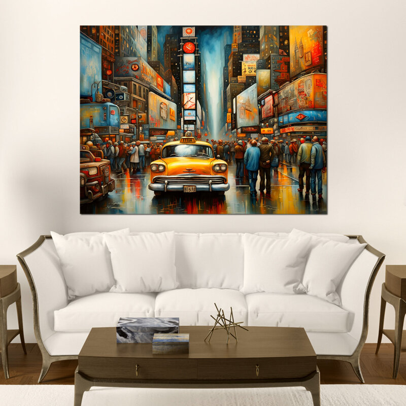 New York City Taxi Cabs - Einzigartige Designs: Kunstvolle Akzente für Ihre Wohnräume von 123ART