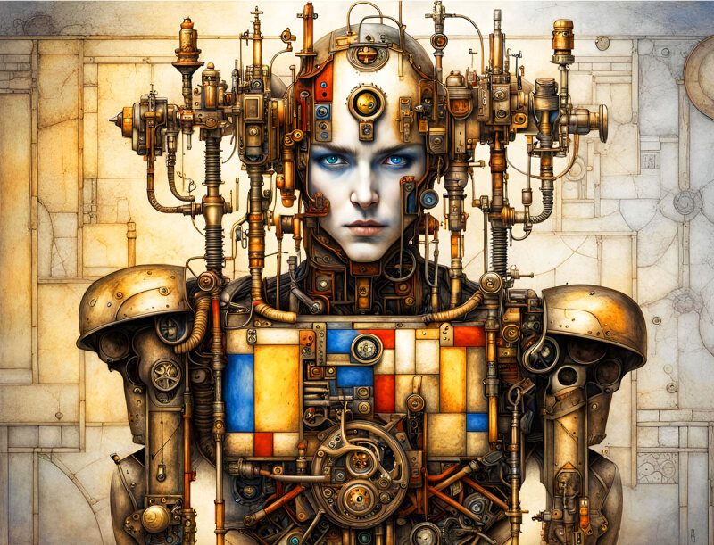 Steampunk Body - Fantastische Kunstwerke: Inspirierende Meisterwerke für Ihre Wände von 123ART