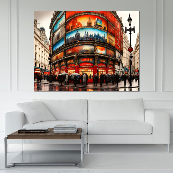 London Center - Kunstvolle Wandgestaltung: Ausdrucksstarke Elemente für Ihr Zuhause von 123ART 100cm x 140cm