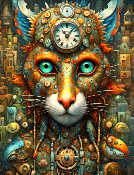 TimeCat - Wandbild Magie - Ein Stück Genialität...